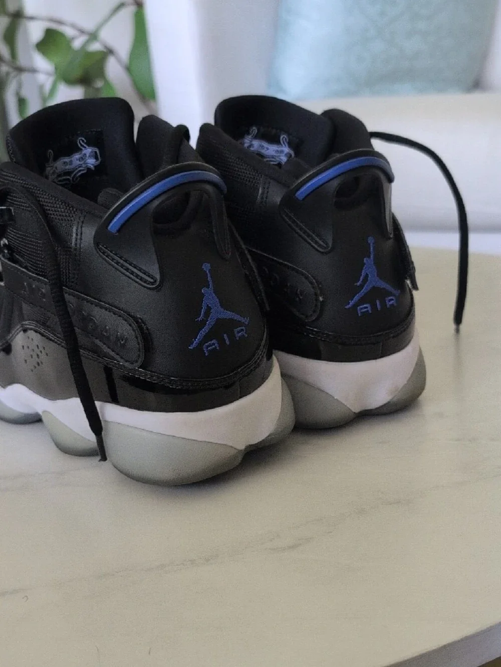 Jordan Black and Blue Men’s Sneakers